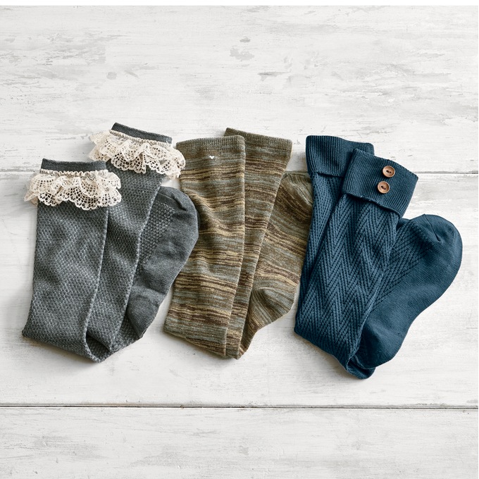 Women's Bell Blue Boot Socks 3-Pack, , large