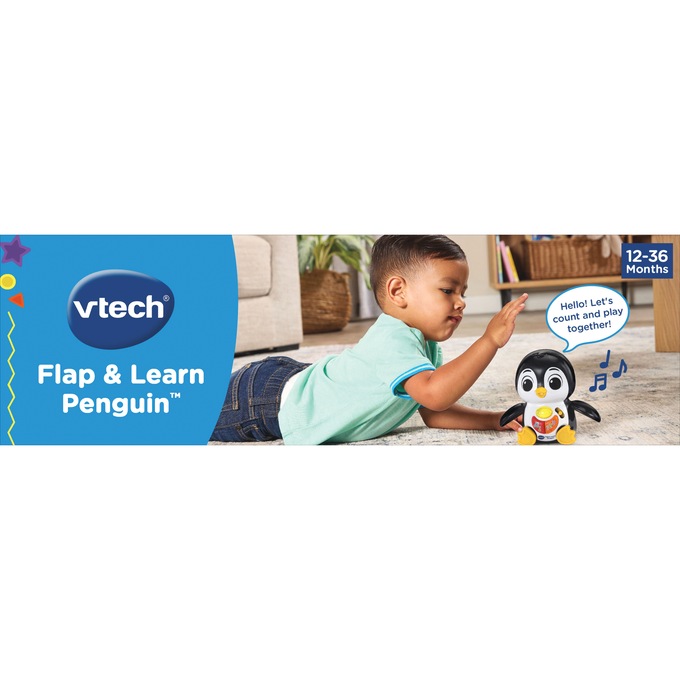 VTech Flap & Learn Penguin, Black, large