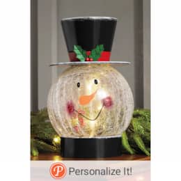 Glass Snowman Lantern, , large