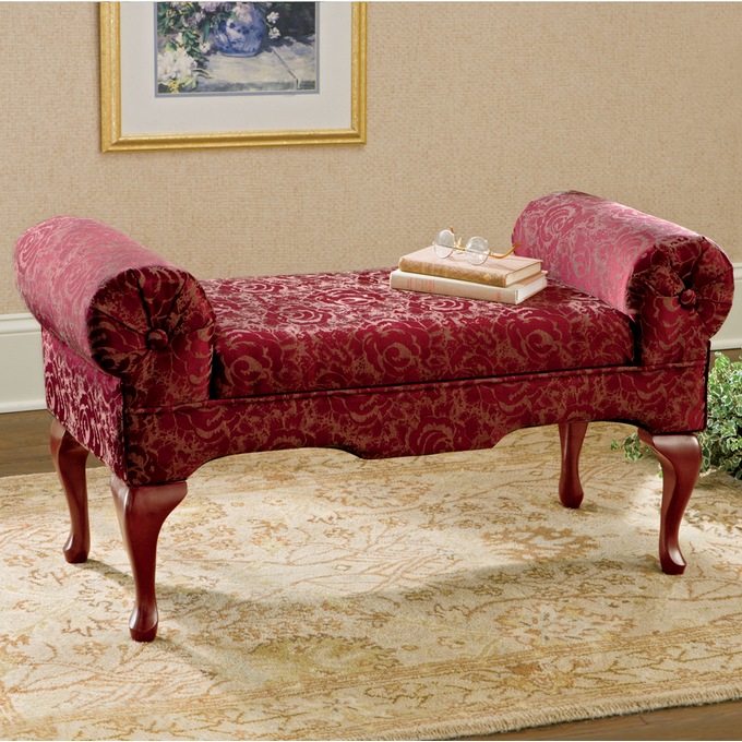 Rose Storage Bench Montgomery Ward Provide extra seating to any room with this burnt red storage bench. rose storage bench