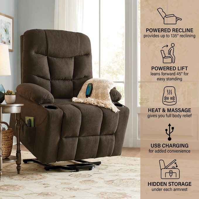 Colton Lift Recliner with Heat & Massage, , large
