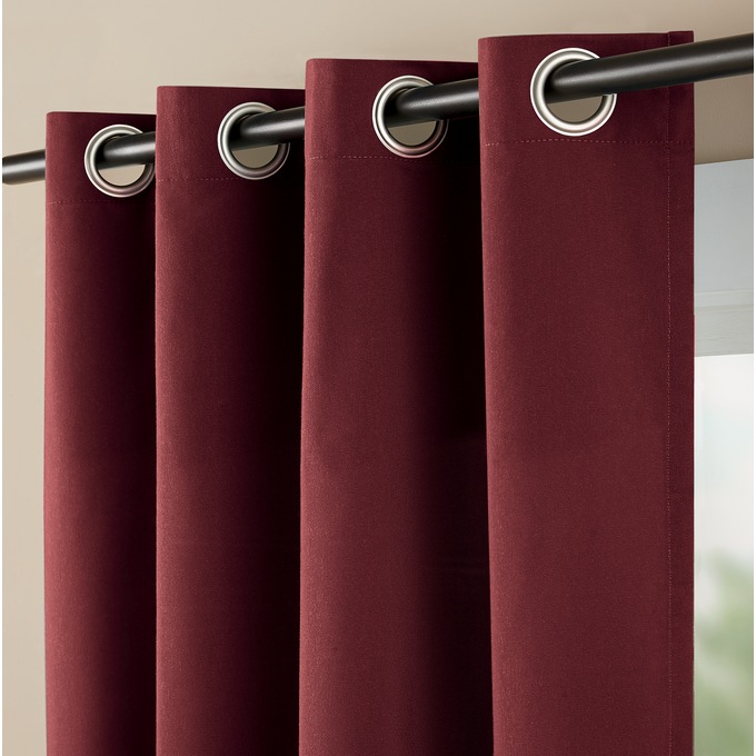 Color Connection Solid Grommet Valance, , large
