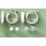 Hoops & Posts 4-Pair Earring Set, , large
