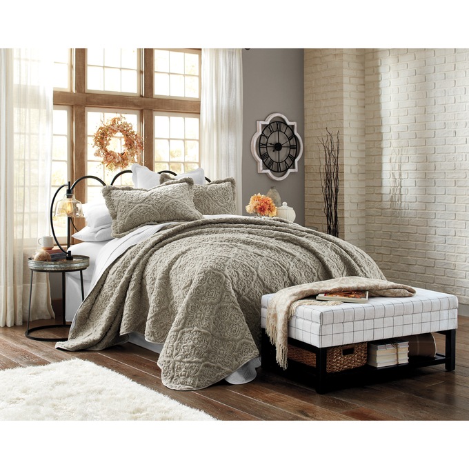Faux-Fur Oversized Quilt, , large