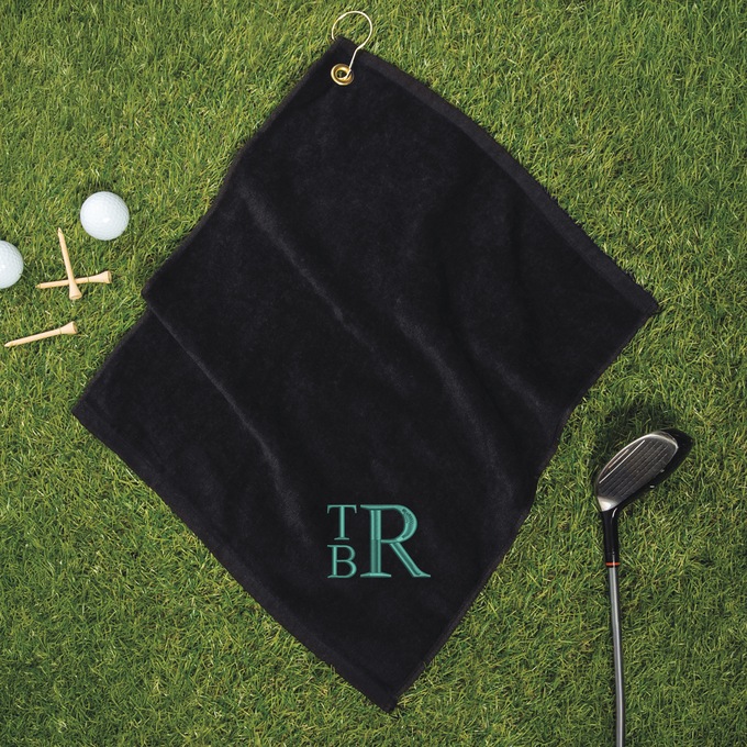 Personalized Stacked Monogram Golf Towel, , large