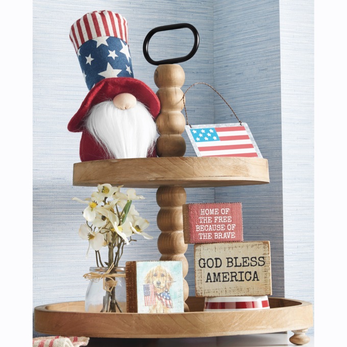 Americana Décor Kit and 2-Tiered Decorative Tray - Buy Both and Save, , large