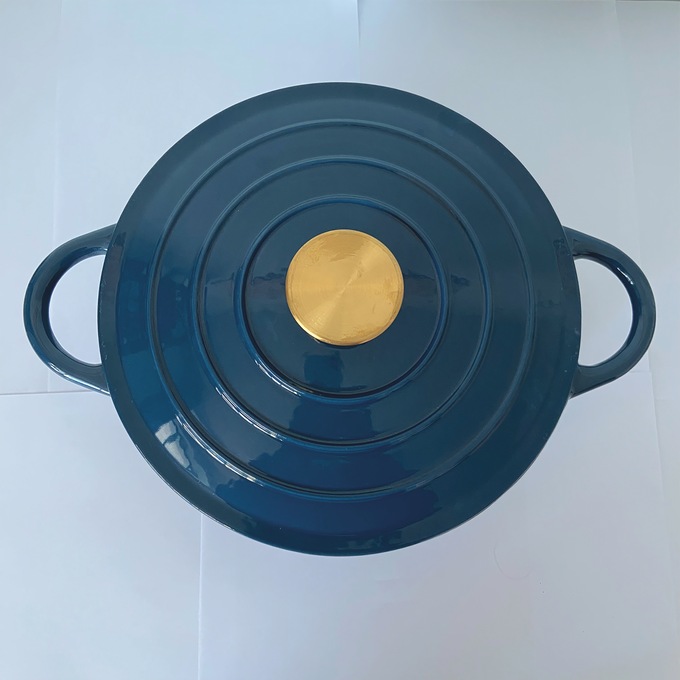 Set of 3 Cast Iron Dutch Ovens with Lids, Multi, large