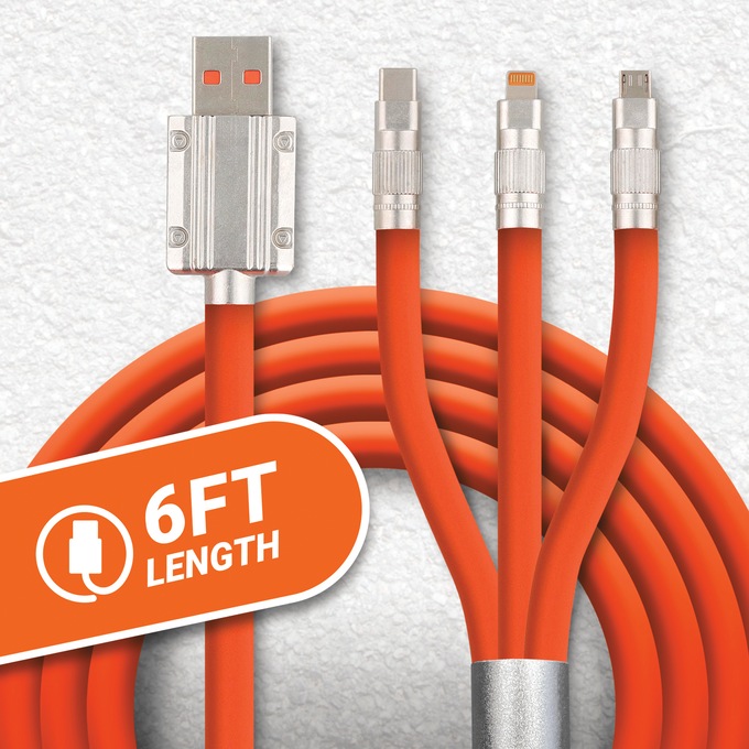 ArmorAll 3-in-1 Multi-Tip 6' USB Cable, , large