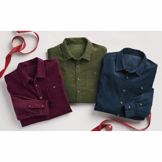 21-Wale Corduroy Shirt, , large