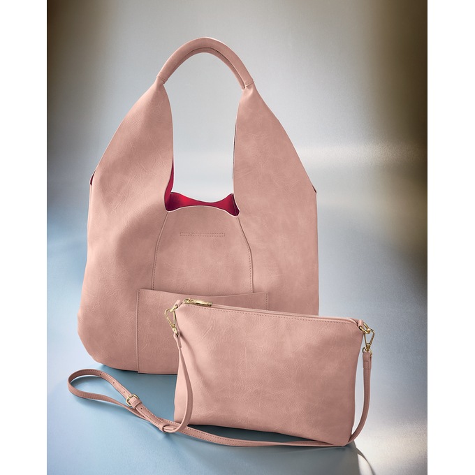 2-In-1 Oversized Tote, Blush, large