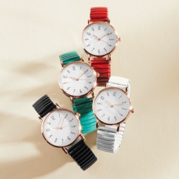 Ladies' Color Stretch Round Watch, , large
