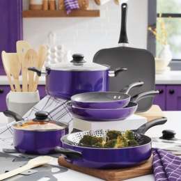 20-Piece Ceramic Metallic Cookware Set, , large