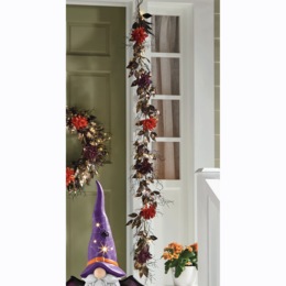 Lit Gilded Halloween Garland, , large