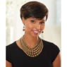 Multi-Strand Bead Necklace and Earring Set, , large