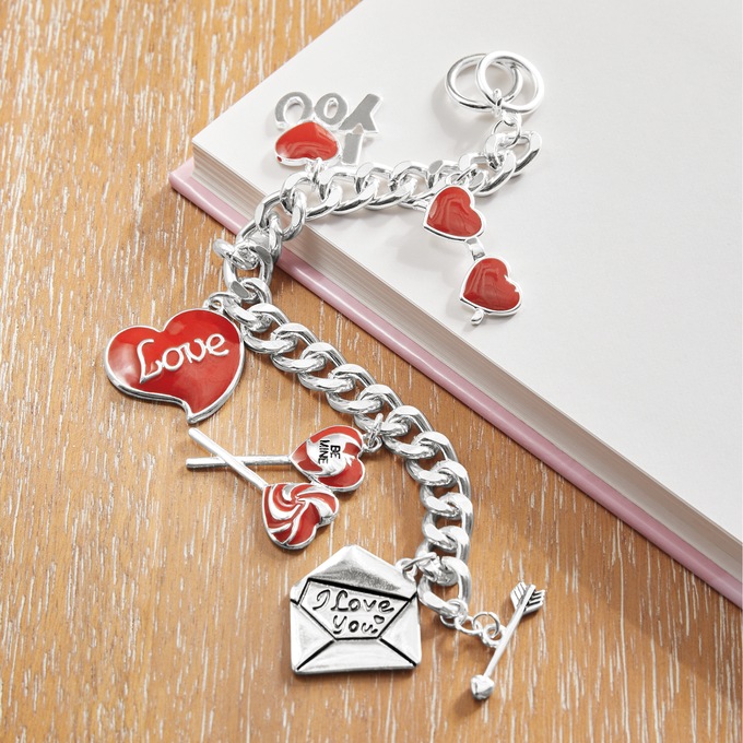 Valentine's Day Charm/Toggle Bracelet, , large