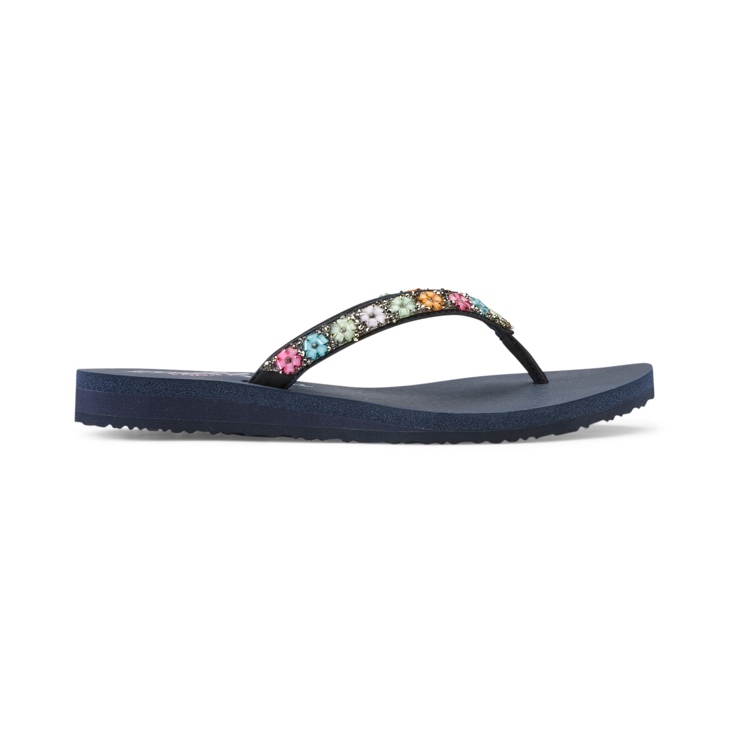 skechers meditation daisy flip flops