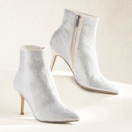 Rhinestone-Studded Bootie, , large