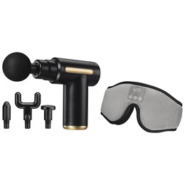 Percussion Massager &amp; Eye Mask Set, , large