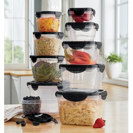 Chef Tested 20-Piece Food Storage Set with Snap Lids, , large