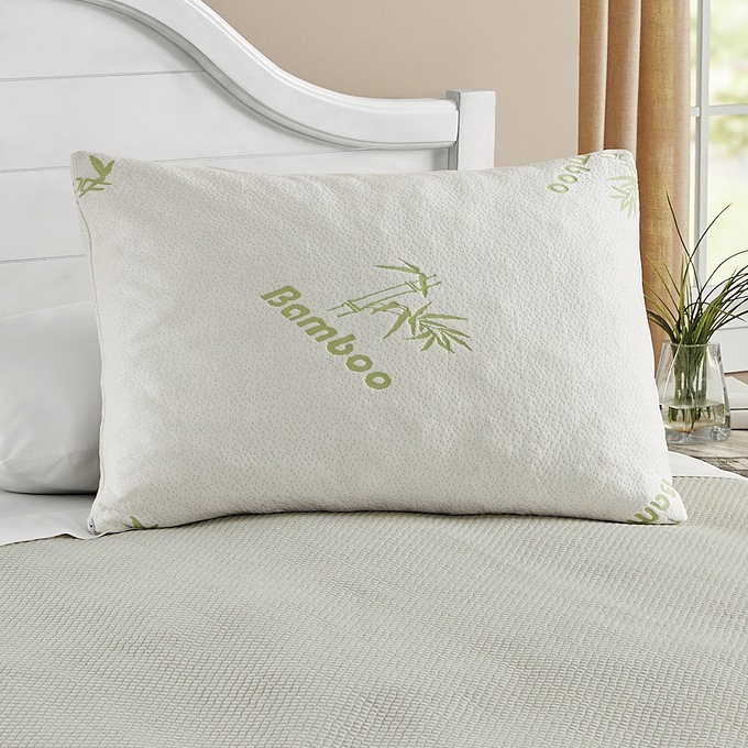 Bamboo Crushed Memory Foam Pillow, , large