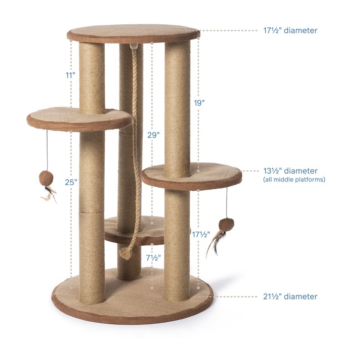 Kitty Power Paws Multi-Tier Cat Scratching Post, , large