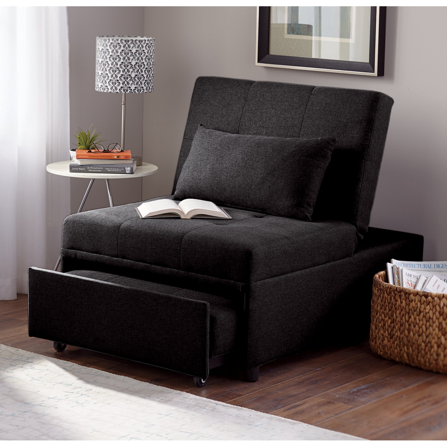 Black shop convertible chair