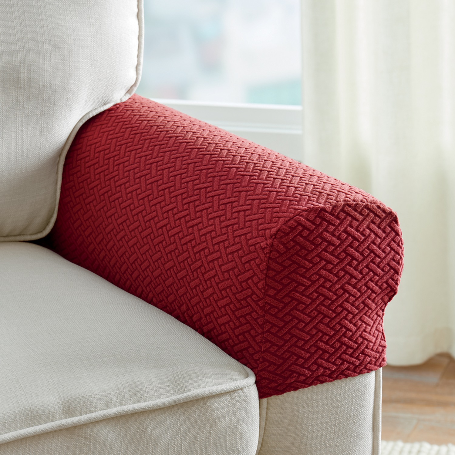 Set of 2 Upholstered Furniture Arm Protectors Montgomery Ward