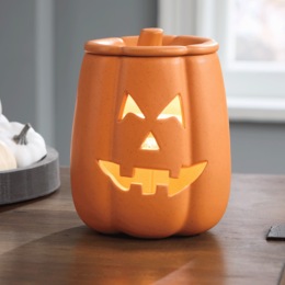 Jack-O-Lantern Ceramic Wax Warmer, , large