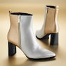Metallic Zip Bootie, , large