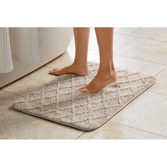 Plush Memory Foam Bath Mat, , large