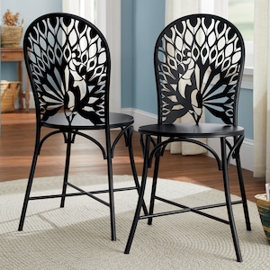 Set of 2 Laser-Cut Dining Chairs, , large
