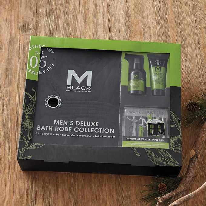 Men s Deluxe Bathrobe Gift Set Montgomery Ward