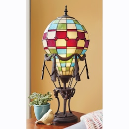 Stained Glass Hot Air Balloon Lamp, , large