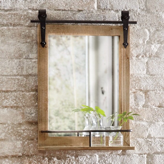 Barn Door Wall Mirror, , large