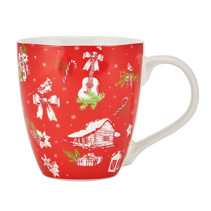 Dolly Parton Holiday Toile Set of 4 Mugs, , large