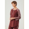 Women's Cotton Henley Baseball Top, , large