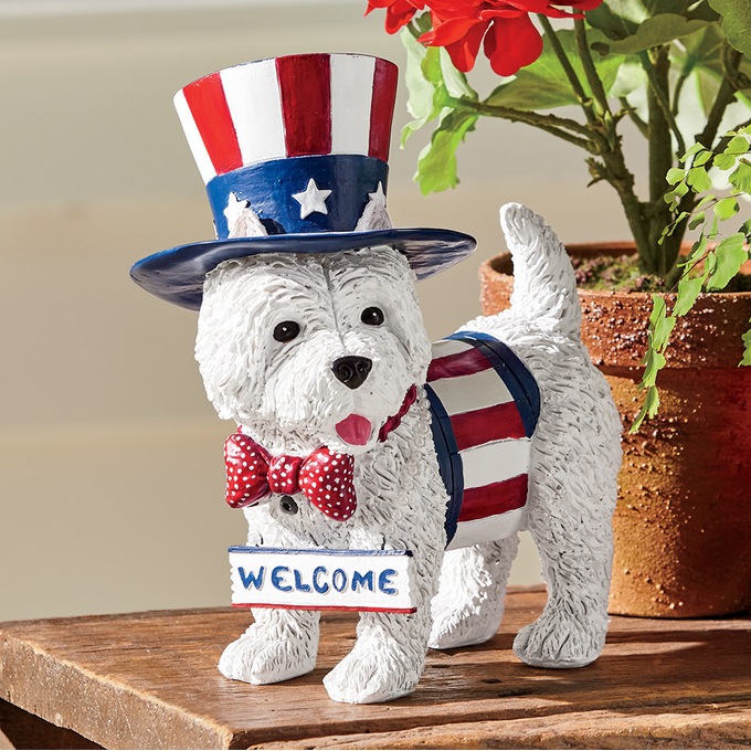 Patriotic Motion-Activated Barking Dog, , large