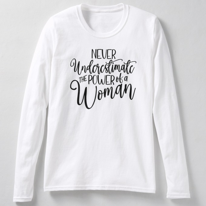 Never Underestimate A Woman Tee, , large