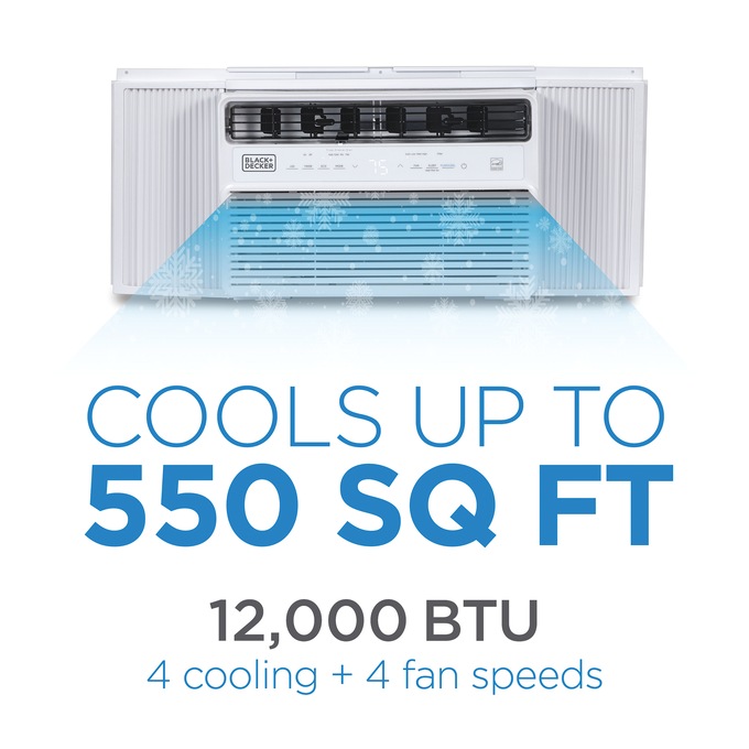 BLACK+DECKER 12000 BTU Window Air Conditioner with Inverter Technology, , large
