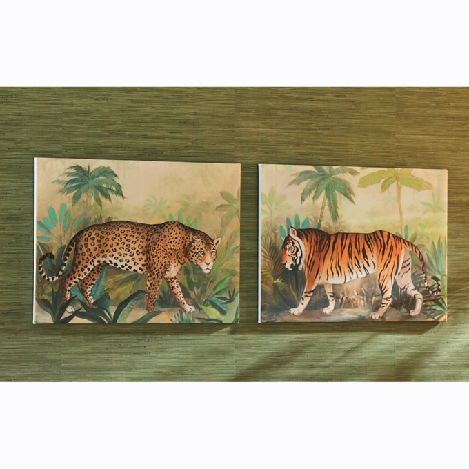 Set of 2 Wild Cats Wall Art, , large