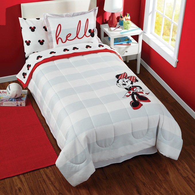 Minnie Mouse Twin Comforter And Sheet Set