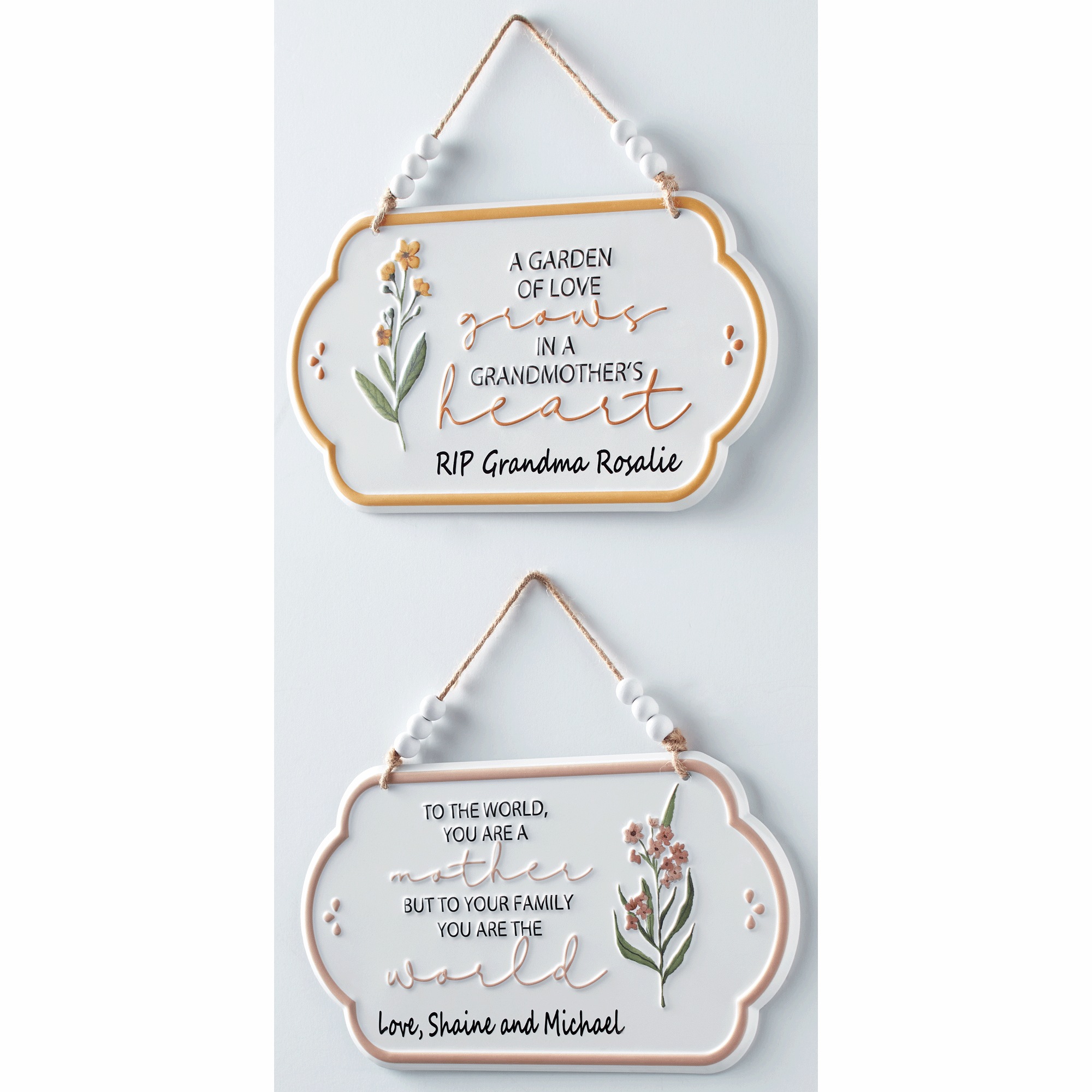 Enamel Sentiment Sign, , large