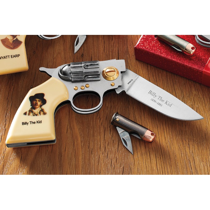 Wild West Folding Knife Gun & Bullet Set, , large
