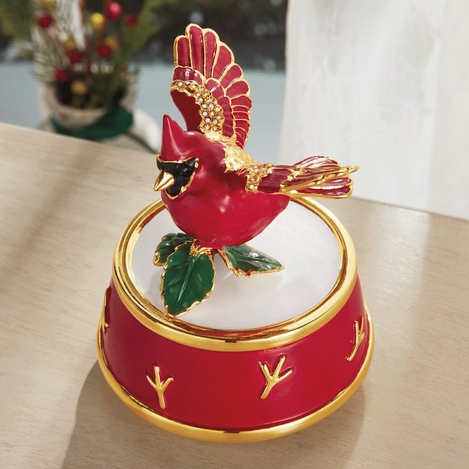 Table Top Cardinal Music Box, , large