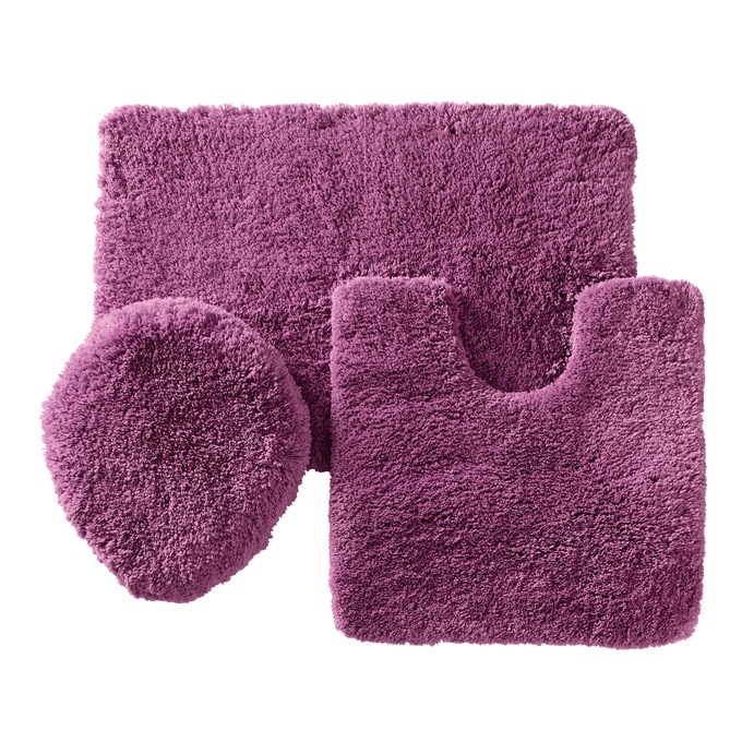 Color Connection 3-Piece Shag Bath Mat Set, , large