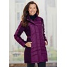 Snowfall Pattern Puffer Parka, Dark Purple, large
