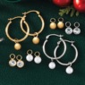 10K Gold Hoops with Interchangeable Charms, , large