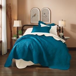 Chateau Oversized Reversible Cotton Quilt and Sham, , large
