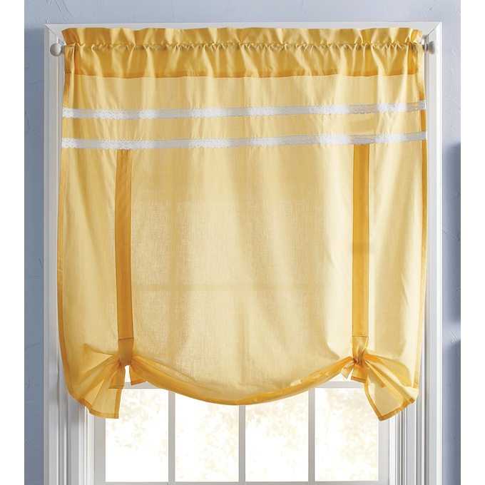 Yellow Tie Shade with Ribbon, , large