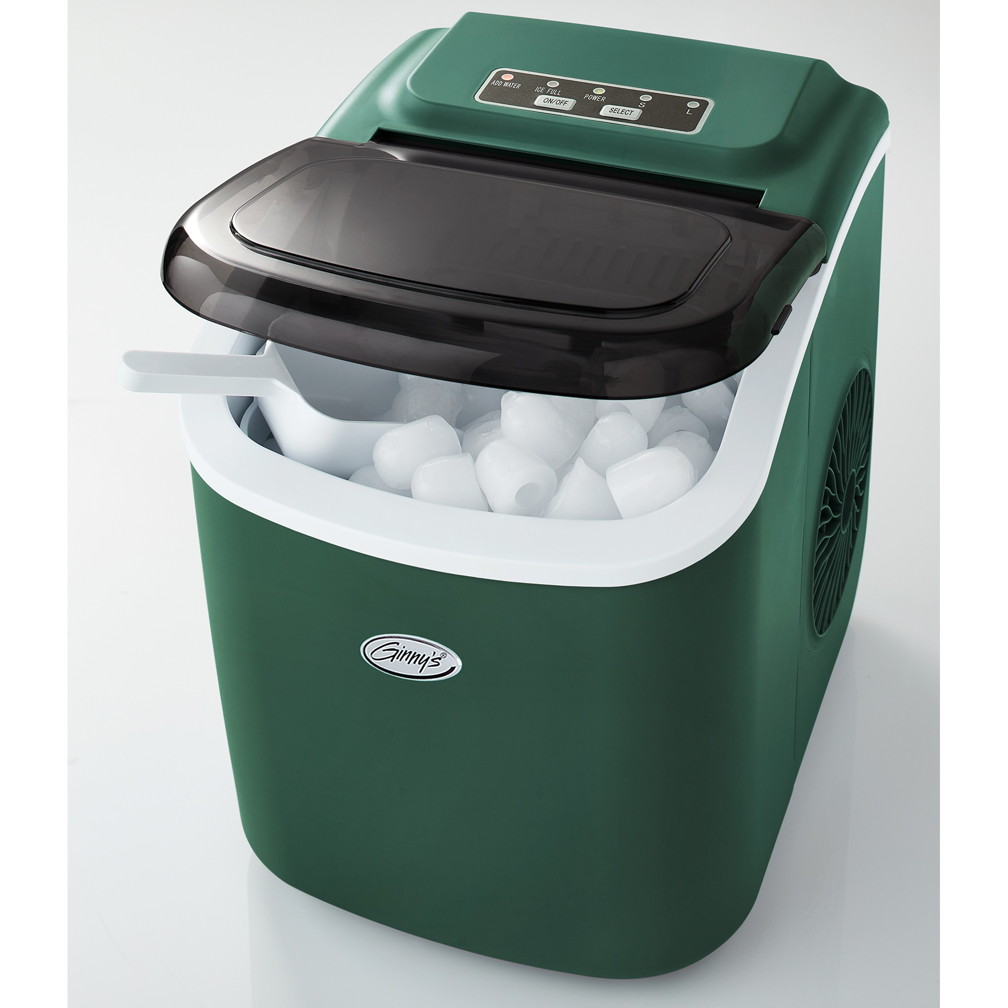 Ginny&rsquo;s Personalized Countertop Ice Maker with Adjustable Ice Size, Evergreen, large